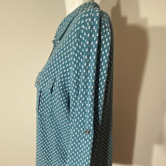 Hasting & Smith Teal and White Button Top - Size PXL - Picture 5 of 7